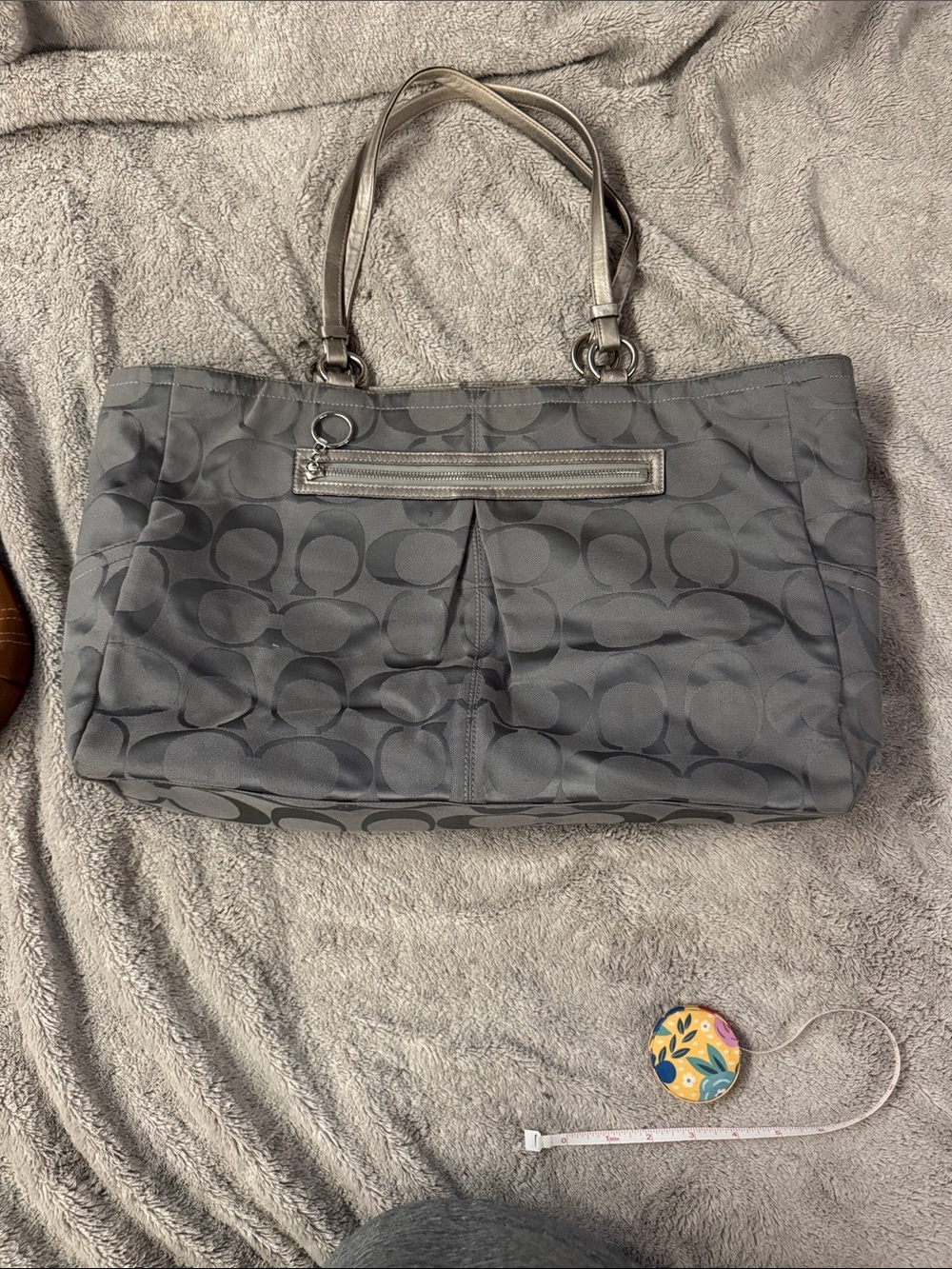 Y2K coach tote bag with side clips